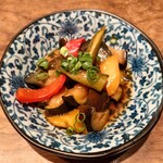 焼鳥 やむちゃん - なすとオクラの揚げびたし