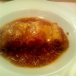 アンティカ オステリア バーチョ - ズッキーニとパルジャミーノを詰めた焼きリガトーニトマトソース