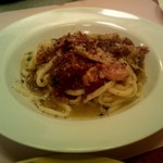 アンティカ オステリア バーチョ - 牛すじ肉のラグーとキャベツパルジャミーノピーチ