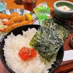 Udagawachou Uokin - 海老フライ定食　1200円　+　ごはん大盛り　100円