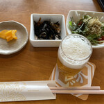 Beisaido Wakafe Ando Dainingu Enyasango - ステーキセットにヒジキの炒め煮があったのが、有り難かったです。