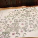 蔵カフェ 草風庵 - 私の座ったカウンター席のテーブルクロス