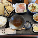 和食 魚靖 - 天ぷら定食1200円