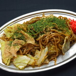 Large serving of Fujinomiya Yakisoba (stir-fried noodles)