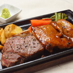 Special sirloin and Fujiyaki combo Steak