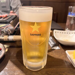 Yakiniku Adan No Mori - 生ビール中サッポロ黒ラベル680円