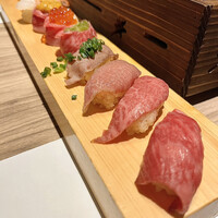 黄金出汁しゃぶと江戸前寿司 肉のあさつ 梅田お初天神店 - 