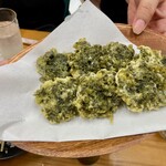 四ツ木製麺所 - アオサの天ぷら