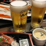 伊東ホテルニュー岡部 - ドリンク写真:生ビール620円（税抜）×２