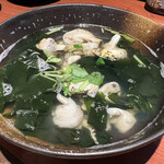 吟しゃも - つぶ貝の酒蒸し　650円