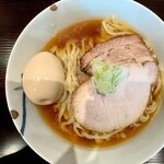 麺 みつヰ - 上から醤油、大もり、味玉
