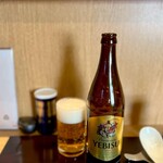 麺 みつヰ - エビスビール中瓶