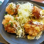 Karayama - 見た目がイマイチですが、食べれば最強のコラボレーション定食！これが出来るのもあと僅か…