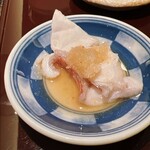 Sushi Hanaoka - バラメヌケのしゃぶしゃぶ、深海魚。もう二度と食べれないかもとの事。白身魚で旨い