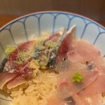 京すし - は〜ふ＆ハーフ丼（さば、かんぱち）