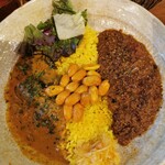 SPICY CURRY 魯珈 - 選べる二種（マトンキーマ、コルマ）、ビーナッツアチャール