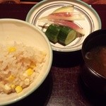 神保町 傳 - ご飯、お味噌汁