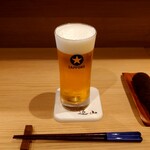 日本酒と酒菜 遠山 - 生ビール：800円