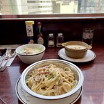 Inoda Kohi - ボルセナ、ミニサラダ、マッシュルームスープ