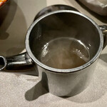 Tokyo Style Noodle ほたて日和 - 〆のスープ割り。月替わりで味が変わります。