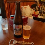 Yabuei - 瓶ビールはスーパードライの中瓶