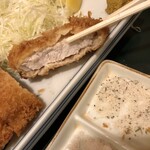 うなぎ とんかつ 濱亀 - とんかつの断面