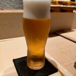 鮨 なかや - 生ビール660円