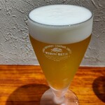 灼味噌らーめん 八堂八 - グラスビール 400円