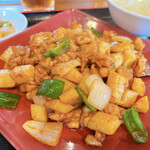 中華料理 香満園 - 鶏肉の辛味炒め