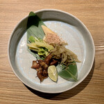 Jikasei Men Juuwari Soba To Jizake Akebonoya - 蕎麦屋の前菜盛り（ハーフ） ¥1,100