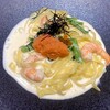 生パスタ専門店 スパ金 - 海老とほうれん草の明太子クリームパスタ