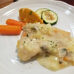 キッチン ブルー グローブ - 銀鱈ポワレのアップ