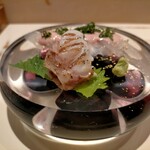 鮨 なかや - 長崎県対馬産炙りのどぐろ、和歌山県産カワハギ肝醤油