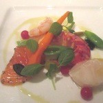 テーブル36 - オマール海老、貝柱、サーモンのサラダ仕立て