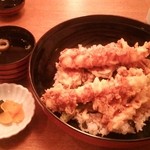 串かつ・すし 道頓堀たちばな - 大きな海老天丼997円♪