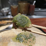 薪炭まだら - ジェノベーゼソースが肉料理に合うのね