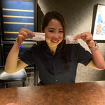 薪炭まだら - 店主にお願いしてオリジナル七味をいただきました、可愛すぎるスタッフさん