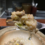 薪炭まだら - 熱々のおこげがご飯の代わり