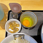 超純水採麺 天国屋 - 地頭鶏卵と魯山人醤油2023初しぼりVer、そして浅利の佃煮