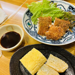 Akame Sushi - アジフライ、玉子つまみ