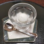 土湯別邸 里の湯 - お口直しのレモンシャーベット