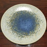 土湯別邸 里の湯 - デザートのパンナコッタが乗っていたお皿。綺麗〜(*^^*)