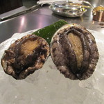 横浜うかい亭 - アワビの♂と♀です