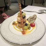 メロンとキャラメルアイスクリームのコンビネーション（バースディバージョン）