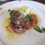 ラ クチーナ ヴェンティトレ - 2013/08　おぐに牧場のおにくのトマト煮込み　