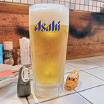 炭火焼肉 路地裏 - 生ビールはアサヒスーパードライ☆