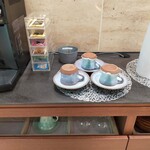 Tsuchiyu Bettei Sato Noyu - ラウンジのコーヒーマシン、紅茶など