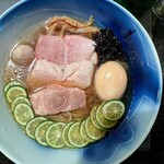 カネキッチン ヌードル - 上から酢橘の冷やし醤油らぁめん