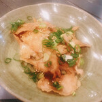 Hiroshima Fuu Okonomiyaki Teppanyaki En - 日向鶏皮パリパリ焼きポン酢