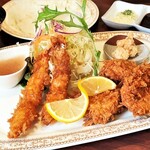 サンフラワー - ◆海老＆ひれかつ定食 1,380円